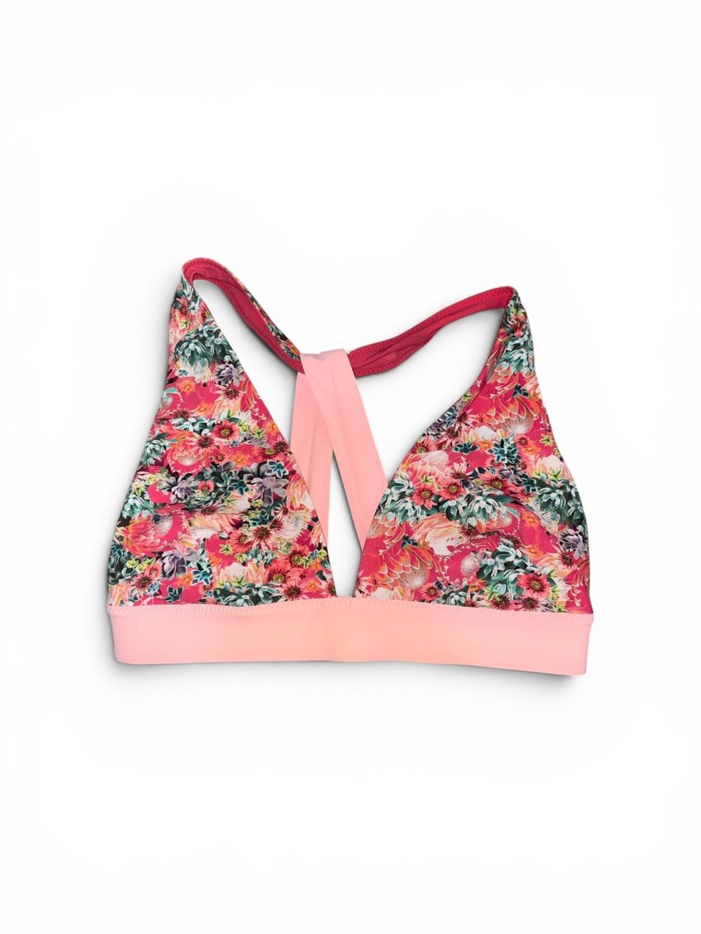 lululemon athletica Pink Floral Sports Bra
